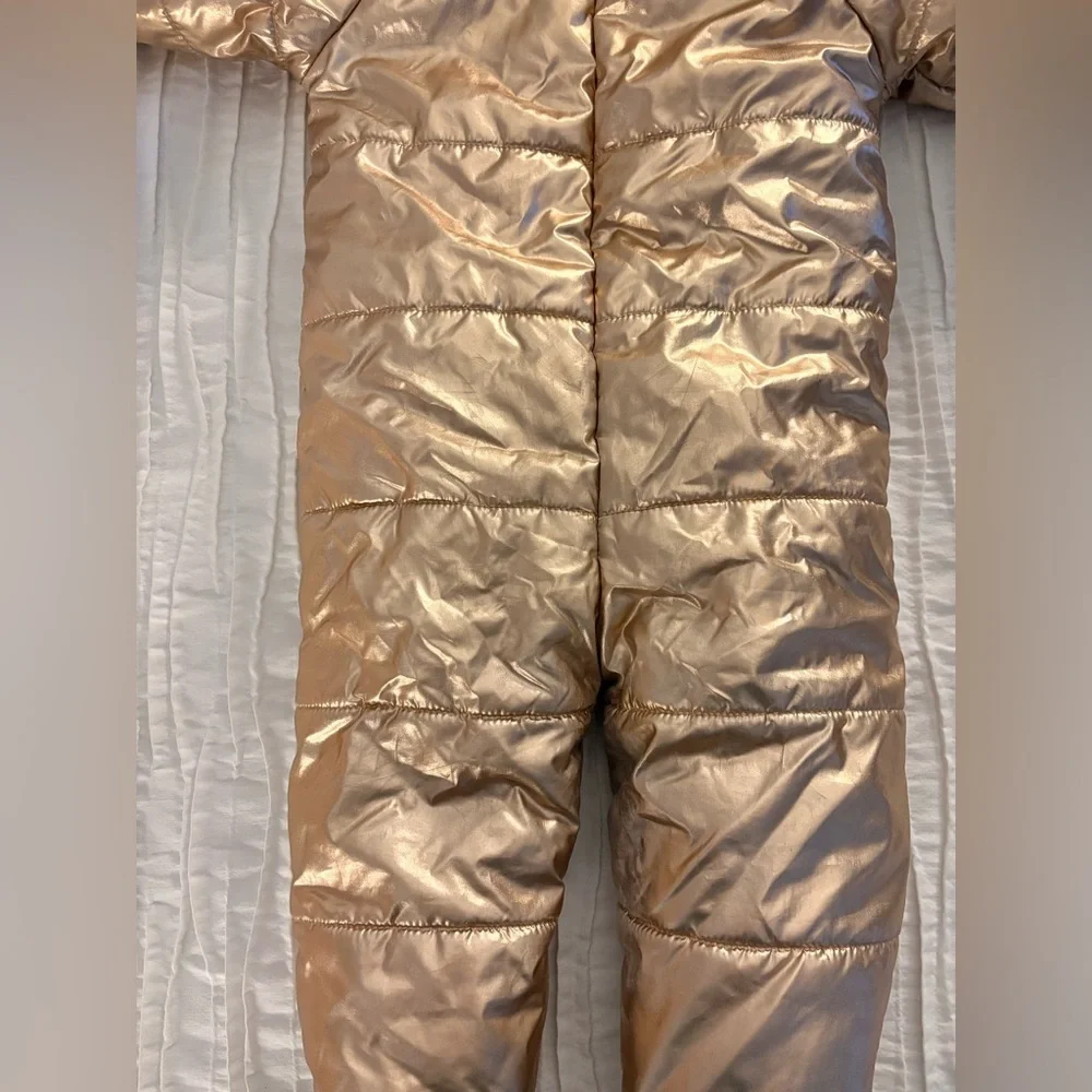 Gymboree Kids 12-18M Metallic Gold Rose Gold Kids Puffer Winter Coat Suit